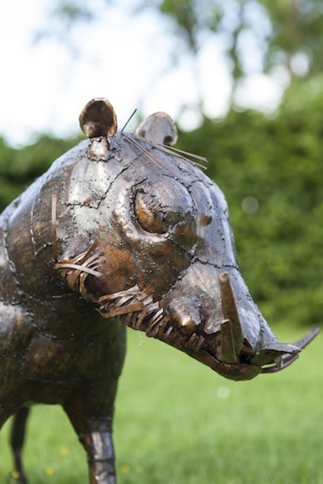 Wildschwein Skulptur Metall detail 2014 maridadi art